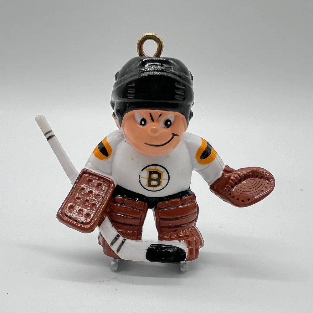 Vintage 1988 Lil Sports Brat Boston Bruins Hockey Goalie Ornament NHL JFS